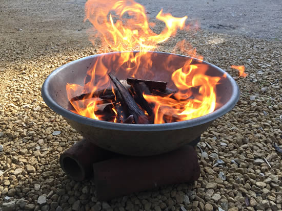 fire in bowl